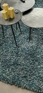 Petrol hoogpolig vloerkleed 230x 1.60, 200 cm of meer, Ophalen of Verzenden, Zo goed als nieuw, 200 cm of meer