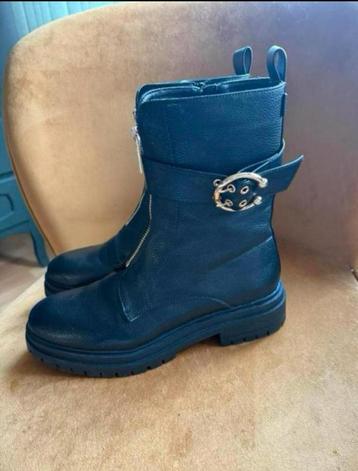 Posh by Poelman gave zwarte bikerboots mt 40 2x opgelopen beschikbaar voor biedingen