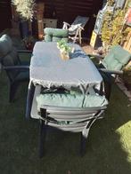 Hartman tuinset grijs met fijne kussens groen, Ophalen, Gebruikt, Kunststof