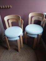 4 Bruno Rey stoelen in bouclé stof, Huis en Inrichting, Stoelen, Ophalen, Wit, Stof