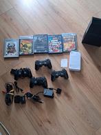 PS2 Zwart - Incl. Controllers & Games, Ophalen, Met 3 controllers of meer, Gebruikt, Met games