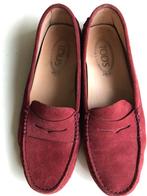 Te koop: leren loafers, Tods, rood, maat 39.5, Kleding | Dames, Schoenen, Schoenen met lage hakken, Ophalen of Verzenden, Zo goed als nieuw