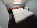 Auping Lits Jumeaux Tweepersoonsbed, Ophalen, Gebruikt, Bruin, Tweepersoons
