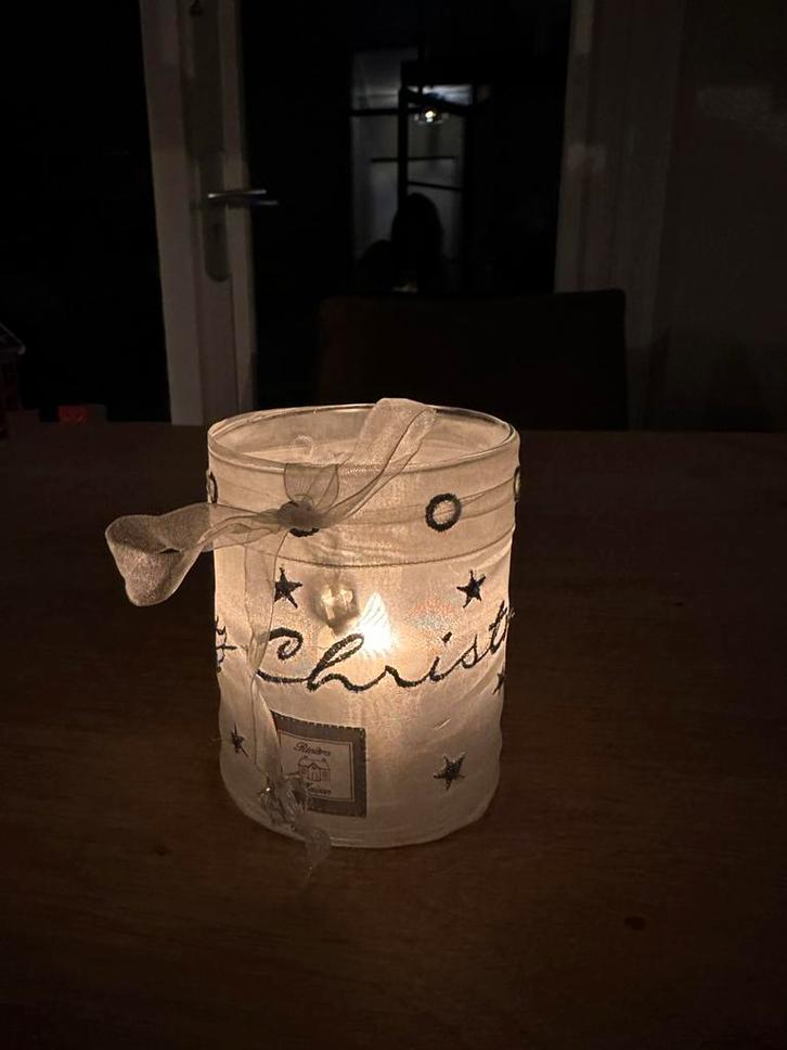 Riviera Maison votive waxinelichthouder kerst, Huis en Inrichting, Woonaccessoires | Kandelaars en Kaarsen, Zo goed als nieuw