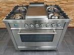 Luxe Boretti Fornuis 90cm RVS + RVS 1 oven Fry-top, Witgoed en Apparatuur, Fornuizen, Niet ingevuld, 60 cm of meer, Niet ingevuld