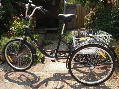 Driewieler volwassenen 6 versnellingen 24 inch, Fietsen en Brommers, Fietsen | Driewielers, Zo goed als nieuw, Verstelbare zitting