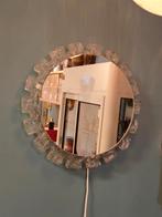 Vintage Hillebrand Spiegel Verlichting Wandlamp, Minder dan 50 cm, Rond, Ophalen of Verzenden, Zo goed als nieuw