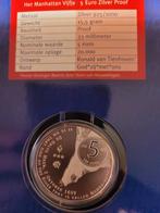 400 jaar Nederland Manhattan 5 Euro Zilver, Postzegels en Munten, Zilver, Ophalen of Verzenden