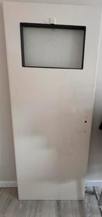 Opdek 78x201 binnendeur linksdraaiend met waterglas ruit, Doe-het-zelf en Verbouw, Deuren en Horren, Ophalen, Gebruikt, Minder dan 80 cm