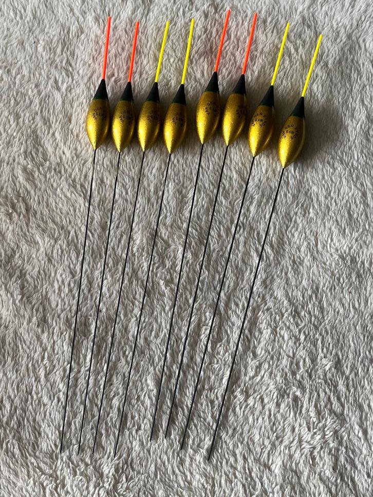 adv 114 / NIEUW serie 8 dobbers TUBERTINI, Watersport en Boten, Hengelsport | Witvissen, Nieuw, Dobber of Lood, Ophalen of Verzenden