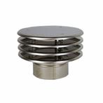 1,5 mtr RVS Rookkanaal en regenkap 23cm, Ophalen, Nieuw, Hout, Houtkachel