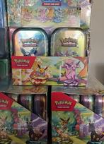 Prismatic Evolutions mini tins Pokemon, Ophalen of Verzenden, Zo goed als nieuw, Overige typen