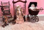 Antieke poppen spullen : schommel, wagen, fiets, stoel, Antiek en Kunst, Ophalen