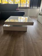 Vierkante salontafel met draaibare bovenkant, Huis en Inrichting, Tafels | Salontafels, Ophalen, 50 tot 100 cm, Vierkant, Zo goed als nieuw