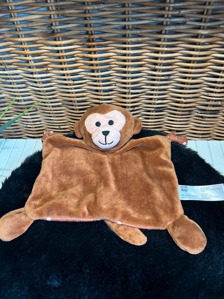 Hema aap aapje knuffeldoekje knuffeldoek knuffel, Kinderen en Baby's, Speelgoed | Knuffels en Pluche, Zo goed als nieuw, Overige typen