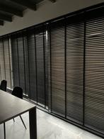 Zwarte Houten Jaloezieën, Huis en Inrichting, Stoffering | Gordijnen en Lamellen, Gebruikt, 100 tot 150 cm, Zwart, 50 tot 100 cm