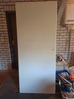 2 witte opdekdeuren, Doe-het-zelf en Verbouw, Ophalen, Gebruikt, 80 tot 100 cm, Binnendeur