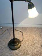 Klassieke bureaulamp met glazen kap, Huis en Inrichting, Ophalen, Gebruikt, Glas, Minder dan 100 cm