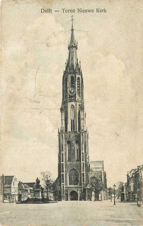 (300-443-029) Delft Toren Nieuwe Kerk, Verzamelen, Ansichtkaarten | Nederland, Zuid-Holland, Verzenden