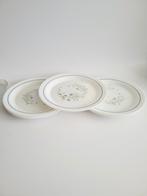 Izgs set van 5 Pyrex borden met bloemmotief, Gebruikt, Ophalen of Verzenden, Glas, Bord(en)