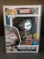 Funko pop Marvel Glow in the dark Infamous Iron man 677, Zo goed als nieuw, Verzenden