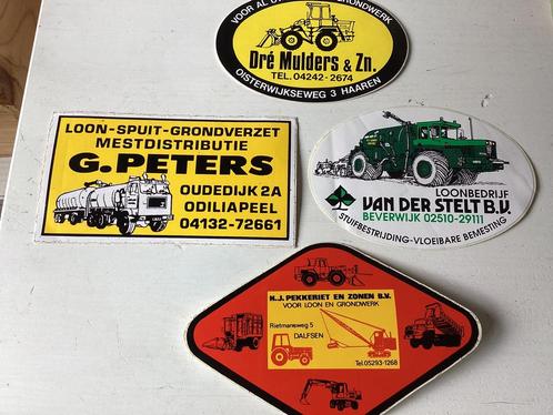 4 stickers Loonbedrijven, Verzamelen, Stickers, Zo goed als nieuw, Verzenden
