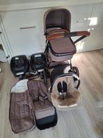 Compleet! Dubatti one kinderwagen taupe + maxi cosi +easyfix, Kinderen en Baby's, Kinderwagens en Combinaties, Ophalen, Zo goed als nieuw