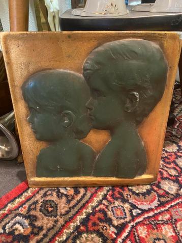 Art Deco periode Pier Pander gips plaquette No. Gemerkt beschikbaar voor biedingen