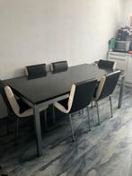 Eettafel granieten blad zonder stoelen, Huis en Inrichting, Tafels | Eettafels, Ophalen, Gebruikt, 50 tot 100 cm, Vijf personen of meer