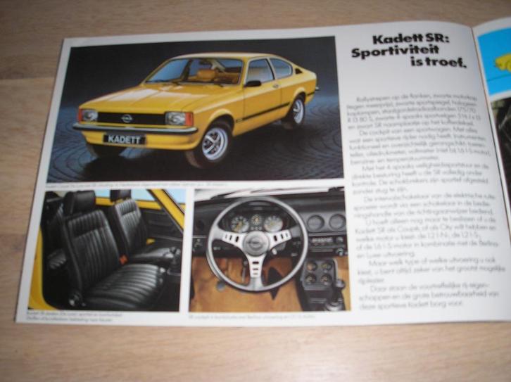Opel Kadett C, inclusief o.a. SR, 1978, Boeken, Auto's | Folders en Tijdschriften, Zo goed als nieuw, Opel, Ophalen of Verzenden