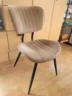 Leen Bakker Bram Eetkamerstoel - Beige Velvet, Huis en Inrichting, Stoelen, Ophalen, Gebruikt, Bruin, Eén
