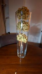 Mooie grote conische glazen vaas van Sandra Rich, Ophalen of Verzenden, Gebruikt