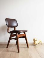 Houten vintage stoel. Mid Century retro design stoeltje, Ophalen, O, Bruin, O
