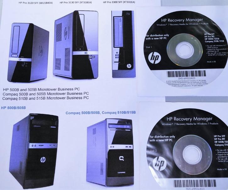 Windows 7 HP Pro SFF MT Pro 3300 3010 3120 3130 505B 51015B, Computers en Software, Besturingssoftware, Nieuw, Windows, Ophalen of Verzenden