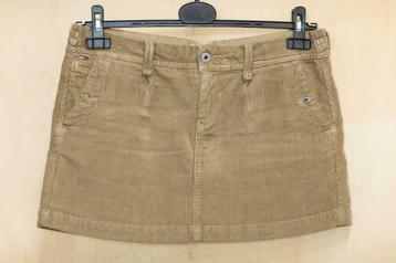 Tommy Hilfiger beige corduroy ribstof korte rok 38 M beschikbaar voor biedingen
