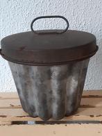 Ouderwetse poffert ,cakeblik,patina,stoer brocante, Ophalen of Verzenden