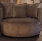 Passe Partout Draaibare Lounge Stoel - Velvet. Taupe, Ophalen, 75 tot 100 cm, Zo goed als nieuw, 75 tot 100 cm