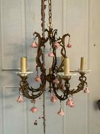 Antieke kroonluchter met rozetjes, Antiek en Kunst, Curiosa en Brocante, Ophalen of Verzenden