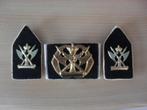 oude set emblemen juridische dienst, Ophalen of Verzenden, Landmacht, Nederland, Embleem of Badge