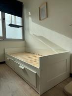 Brimnes IKEA Logeerbed 80x200 (uitschuifbaar), Huis en Inrichting, Slaapkamer | Bedden, Ophalen, Eenpersoons, Wit, 80 cm