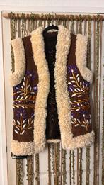 Afghaanse schapenvacht waistcoat mt L, Kleding | Dames, Bodywarmers, Verzenden, Zo goed als nieuw, Maat 38/40 (M)