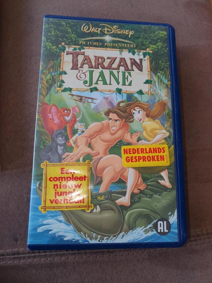 Videoband ( VHS) Tarzan en Jane, Cd's en Dvd's, VHS | Kinderen en Jeugd, Gebruikt, Tekenfilms en Animatie, Overige typen, Alle leeftijden
