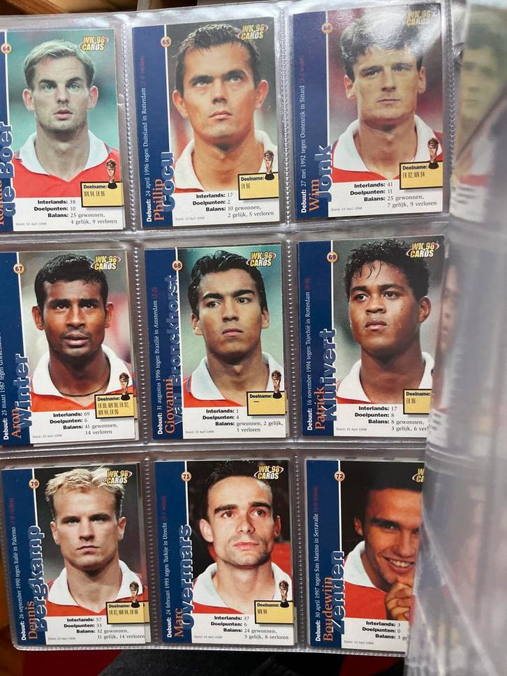 Compleet WK '98 PANINI voetbalplaatjes Nederlands Elftal, Verzamelen, Sportartikelen en Voetbal, Gebruikt, Spelerskaart, Overige binnenlandse clubs