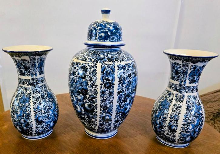 Vintage 3 delig kaststel , Delfia., Antiek en Kunst, Antiek | Vazen, Ophalen of Verzenden