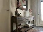 Houten side tables met Lades, Huis en Inrichting, Ophalen, Gebruikt, 100 tot 150 cm, Rechthoekig