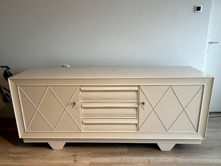 Vintage dressoir (gebroken wit), Huis en Inrichting, Kasten | Dressoirs, Gebruikt, 150 tot 200 cm, 50 tot 75 cm, Met lade(s), Met deur(en)