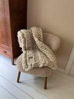 Handgemaakt wollen plaid creme, Ophalen of Verzenden, Gebruikt