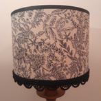Handgemaakte lampenkap blauw wit vintage sierband, Wit, Rond, Nieuw, Ophalen of Verzenden