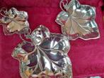 3 schalen blad, silver plated (doos 4), Antiek en Kunst, Ophalen of Verzenden, Zilver
