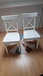 ikea eetkamerstoelen ingolf, Huis en Inrichting, Stoelen, Ophalen, Gebruikt, Twee, Wit